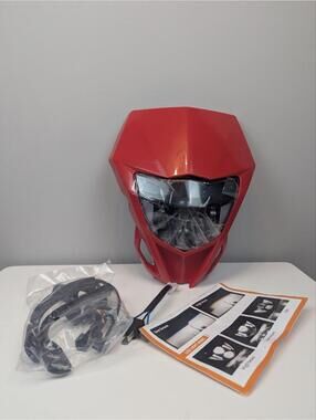 Dirt Bike LED Headlight Kit Head Lamps Ligh Clamps Universal for CRF250F-CRF450L